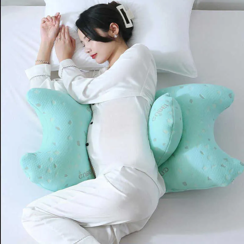 Comprar Almohada y funda de almohada de maternidad en forma de U, algodón  puro, cómodo para dormir, cojín lateral para mujeres embarazadas
