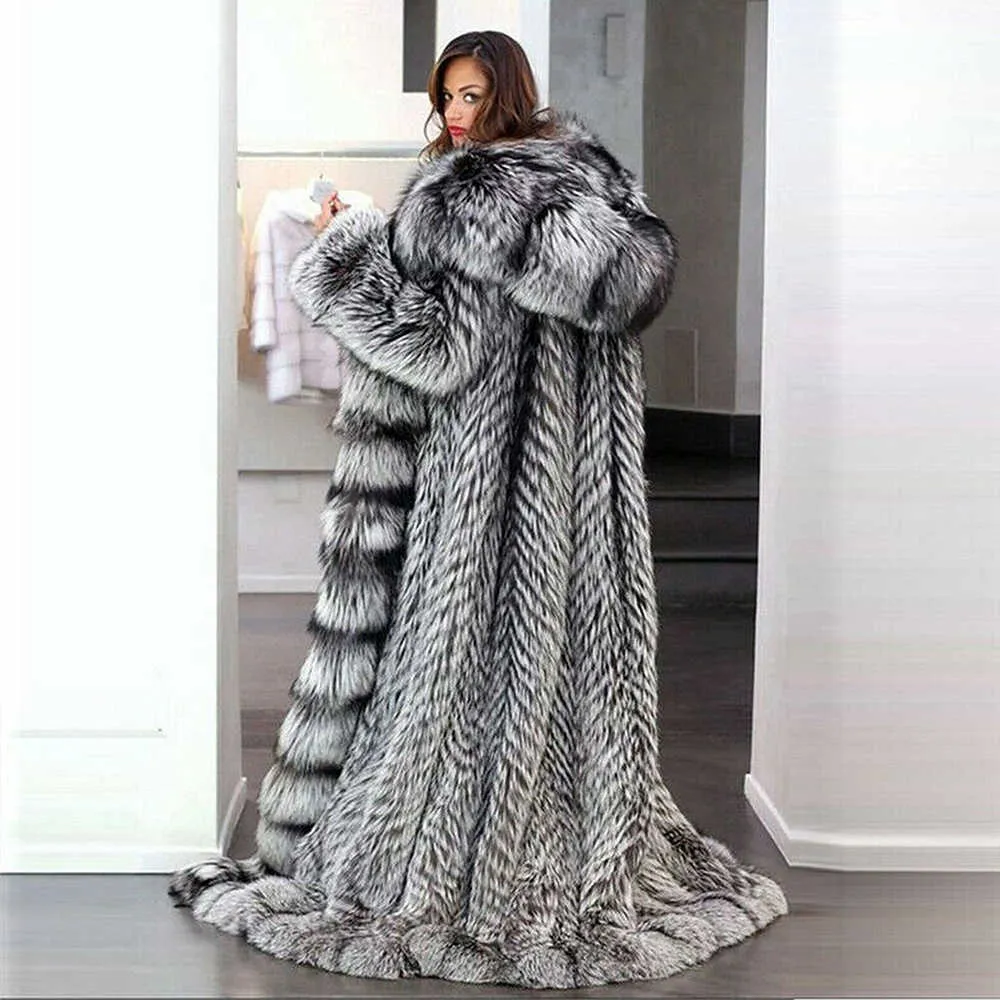 Large fur cheap coat