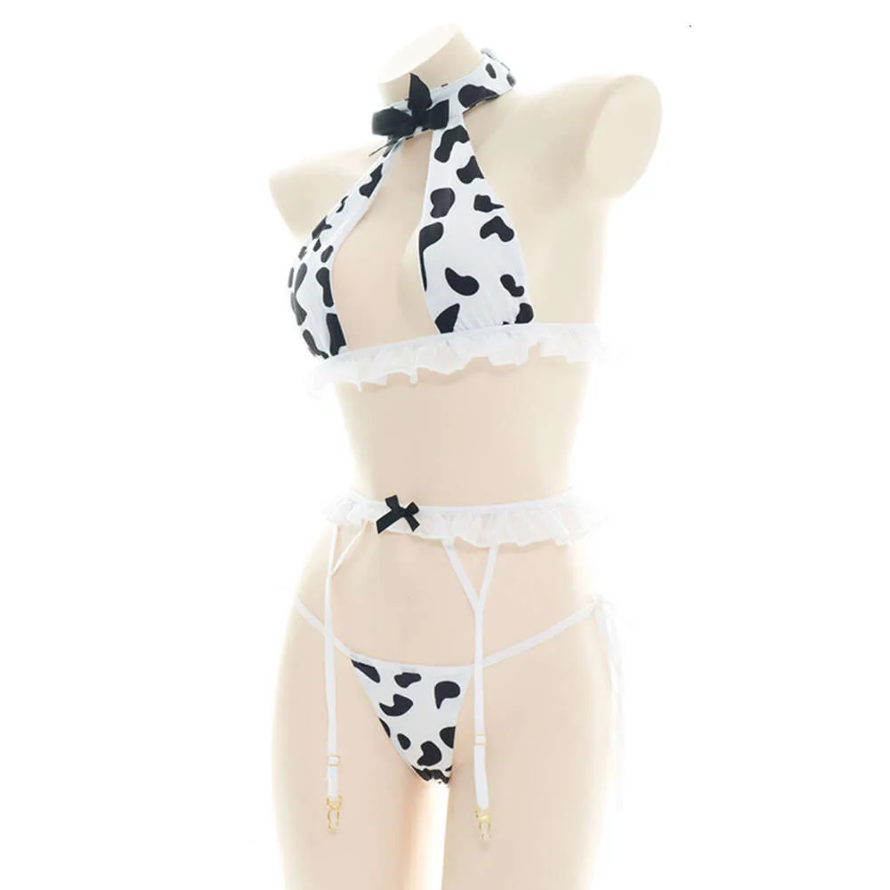 Ani Kawaii Girl Halter Pamas with Garter Belt Lingerie Costume Anime  Cartoon Cow Swimsuit Uniform Set Cosplay from Dhgate Anime Costumes
