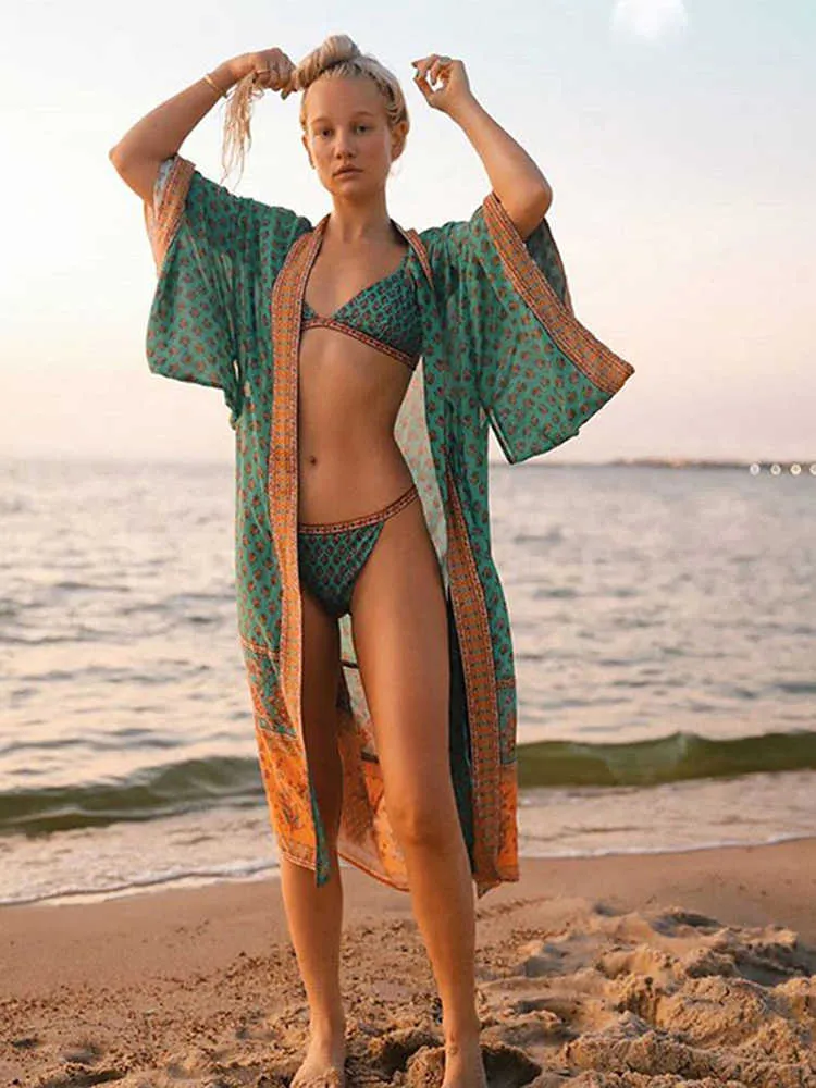 Long sleeve store beach kimono