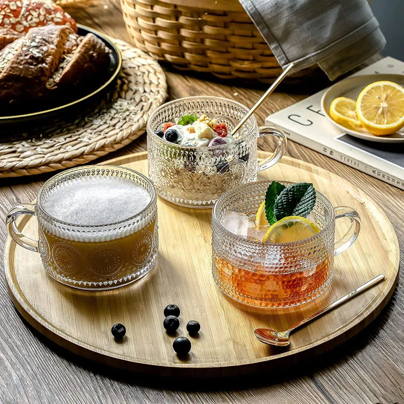 Clear glass coffee cups mugs deals