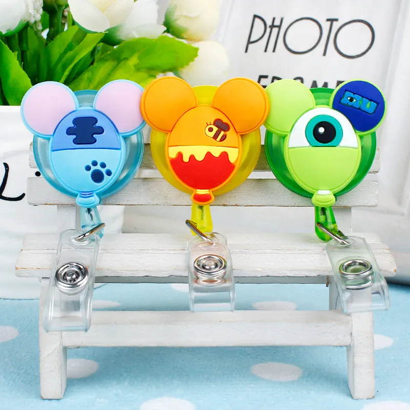 Party Favor Cute Cartoon Silicone Retractable Badge Reel Clip Student Nurse  ID Card Badges Holder Accessories Hospital School Office Supplies Anti Lost  Clips From 0,95 €