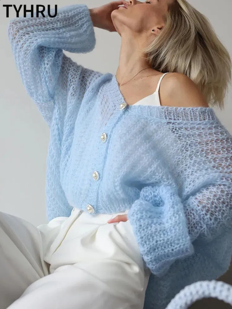 Thin Knitted Crochet Jacket Lightweight Sheer Cardigan For Women Loose Fit See Through Design From Bei03 16.74 DHgate.Com