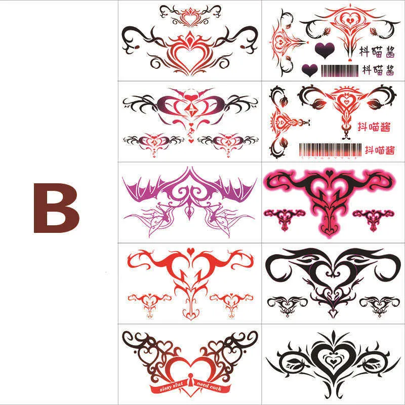 Tatouages Temporaires Coeurs D'amour - 15 Modèles, 2 Couleurs (rouge Et Noir), Imperméables, Pour Saint-Valentin Ou Décoration Corporelle - 100 X 60 Mm