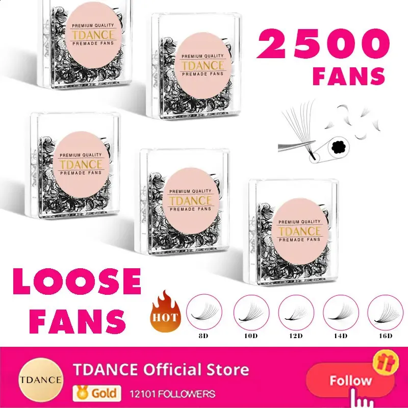8D Handmade Premade Volume Loose Fans Pointy Base(500 Fans) – TDANCE