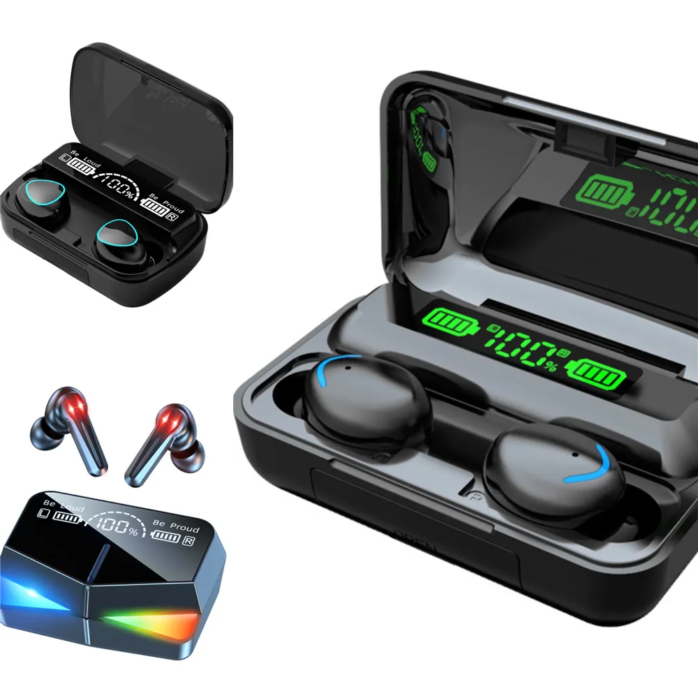 M10 M19 F9 5 TWS Bluetooth Earphone Wireless Headphones Stereo Sport X15 M28 Earphones Touch Waterproof Gaming Headset F9 F9 5C Earbuds LED Display