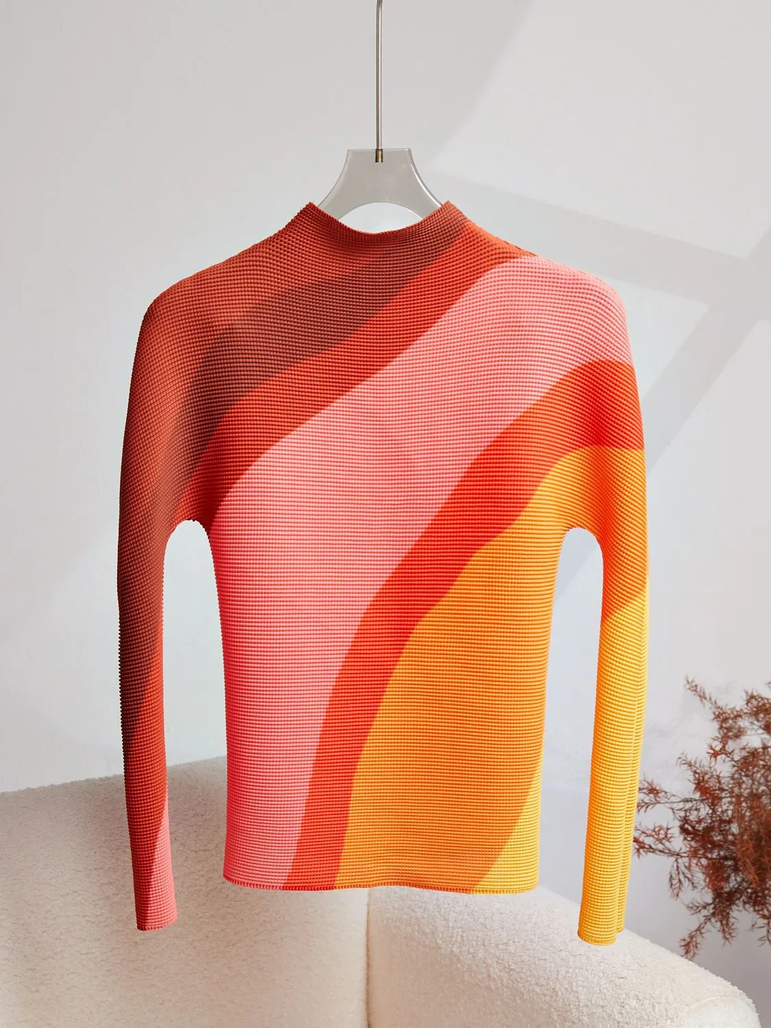 Elegant Geometric Printing Turtleneck Printed Dress Dresses Elegant Geometric Printing Turtleneck Printed Dress Dresses