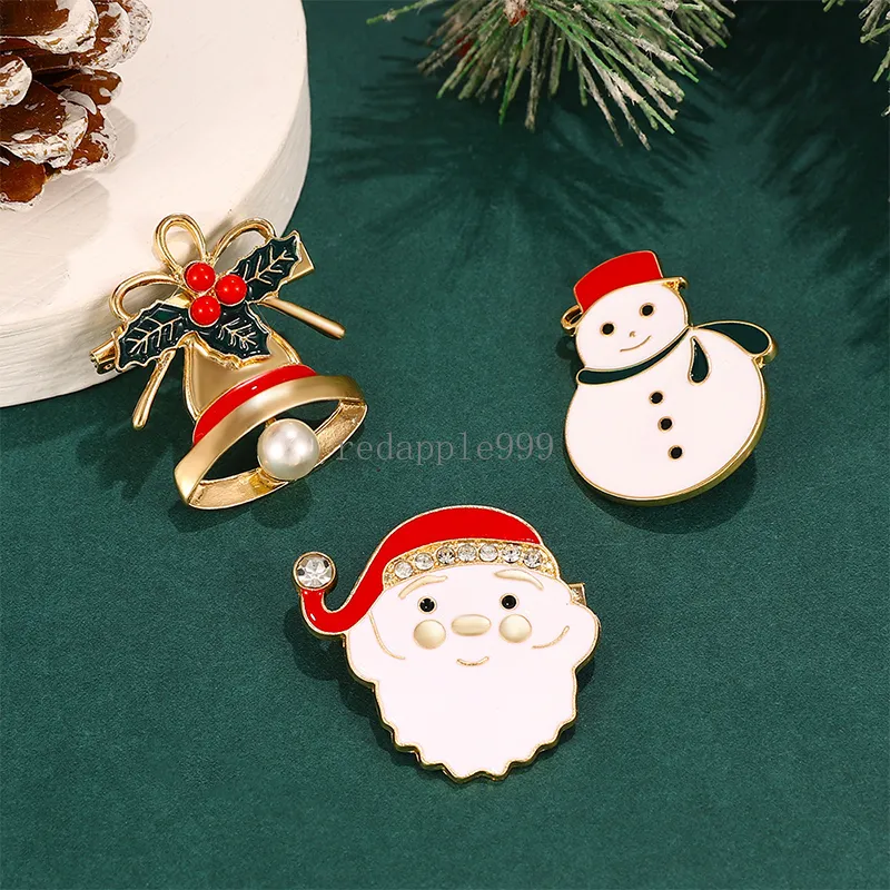 Hicarer Broches De Noël Pour Femmes - Lot De 9 Pins à Strass, Snowman, Sapins, Décorations Festives - 5
