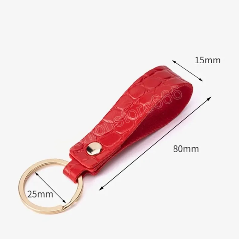 Men's Tactical Leather Keychain With Carabiner Clip - Full Grain Leather Key Fob & Holder - View #3