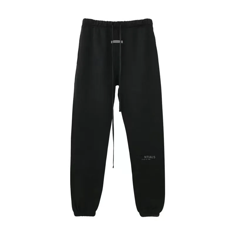 New sweatpants * Double thread ESSESS flocking letter loose plus fleece casual sweatpants trendS-XL