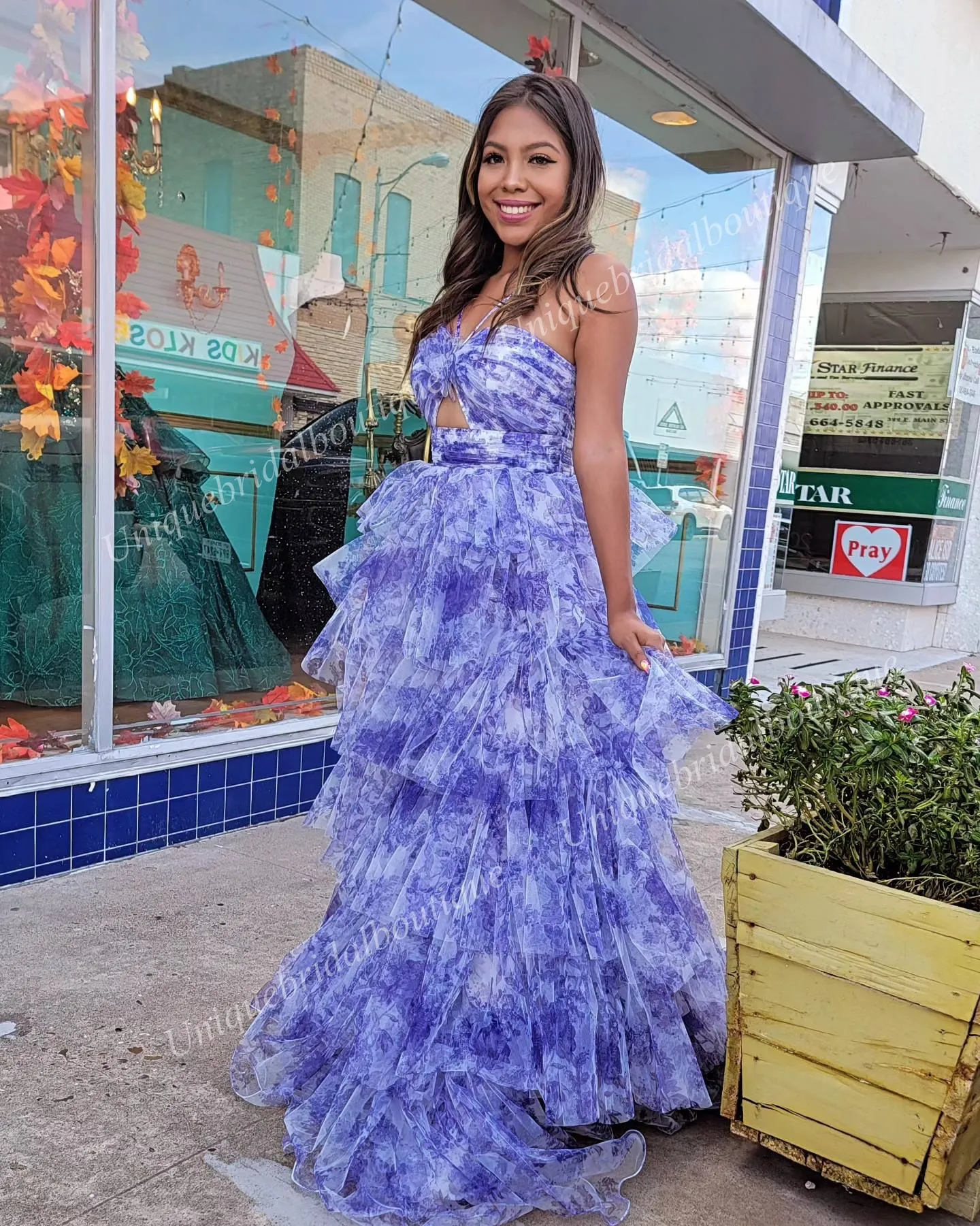 fitted lace wedding dress Lavender Tulle A-line Halter Lace Appliqued Prom Dresses, Evening Dress,  MP674