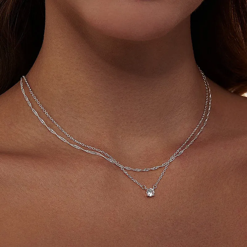 Buy Diamond Necklace / 14k Gold Diamond Necklace 0.23CT / Delicate  Solitaire Necklace / Dainty Diamond Pendant / Gold Diamond Pendant /floating  Online in India - Etsy
