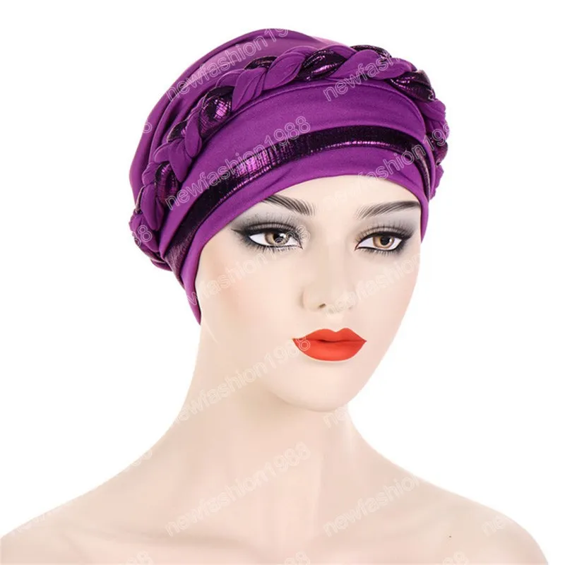 Perles Femmes Turban Chapeau Stretch Chute de Cheveux Couverture Musulman  Hijab Chapeau Indien Tête Foulard Tête