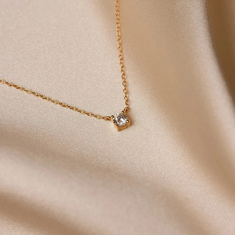 Dainty Floating Diamond Necklace 2024 | favors.com