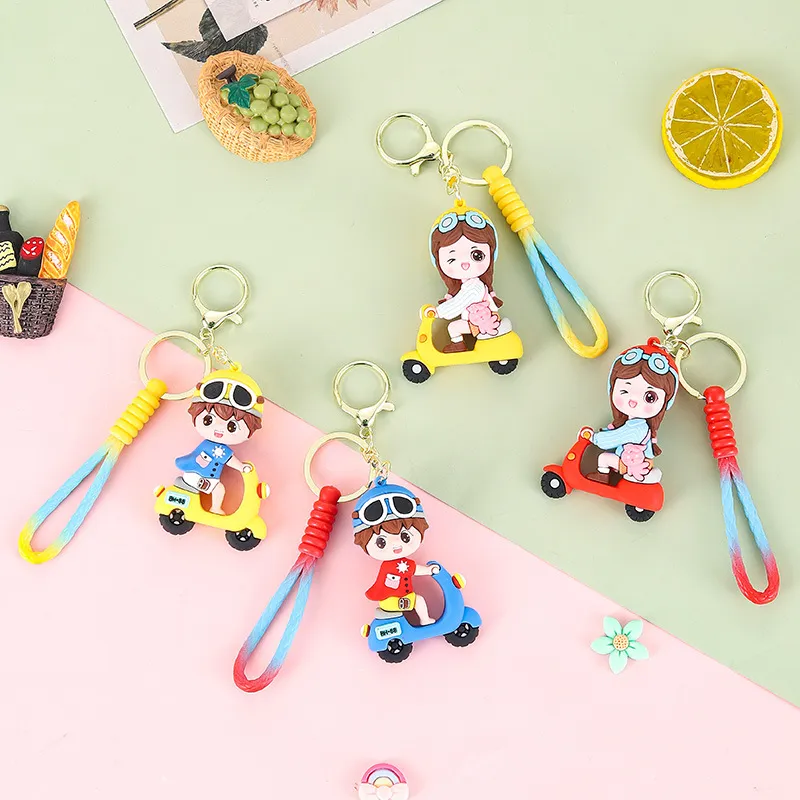 Tramway Keychain Cute Couple Keychain Set - Adorable Cartoon Tram Doll Keyrings, Car ...