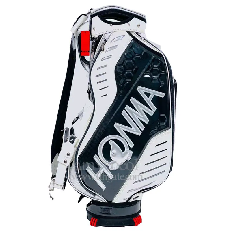 Honma Golf Cart Tasche PU Leder Schwarz WeiB 9 5 Zoll Standard Ballbeutel Golf Clubs Cover Kostenloser Versand Von 228 68 DHgate