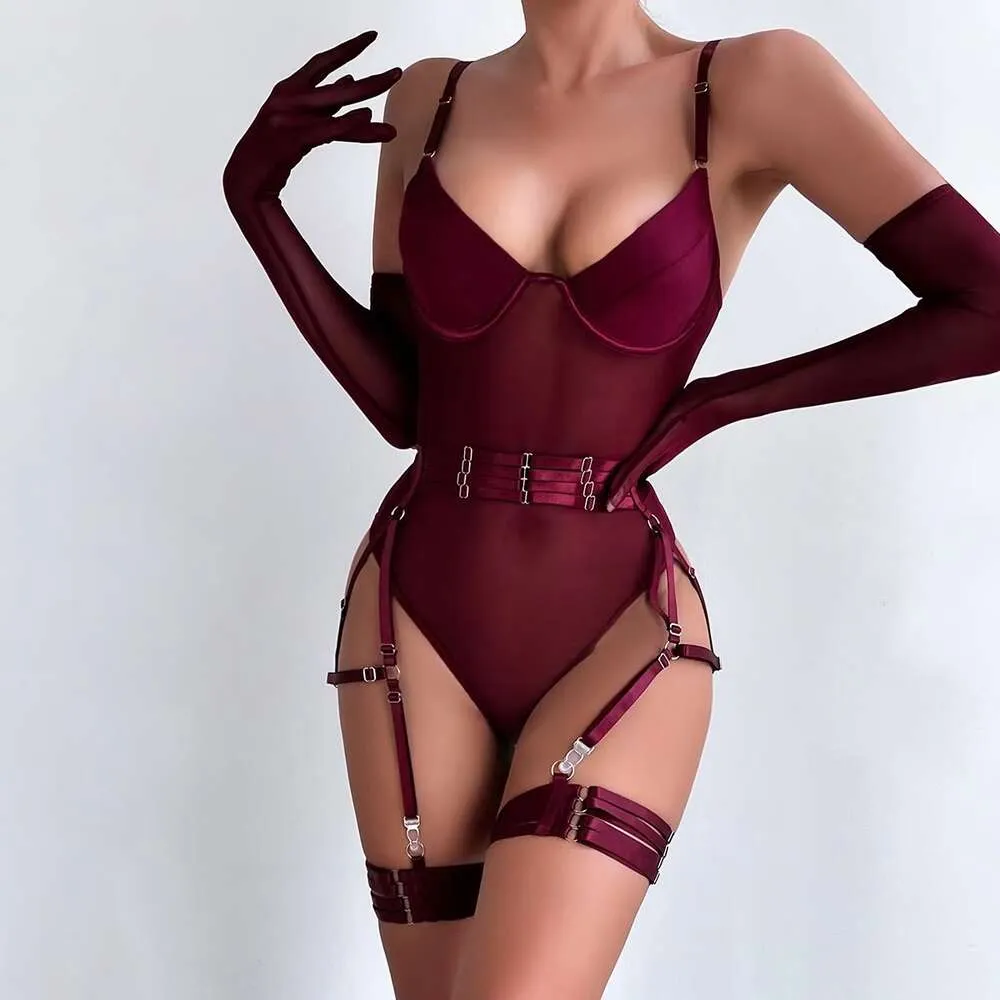 Sexy Costume Lingerie: Strappy Spliced Bodysuit Set... From  Streetwearstore, $28.93 | DHgate.Com