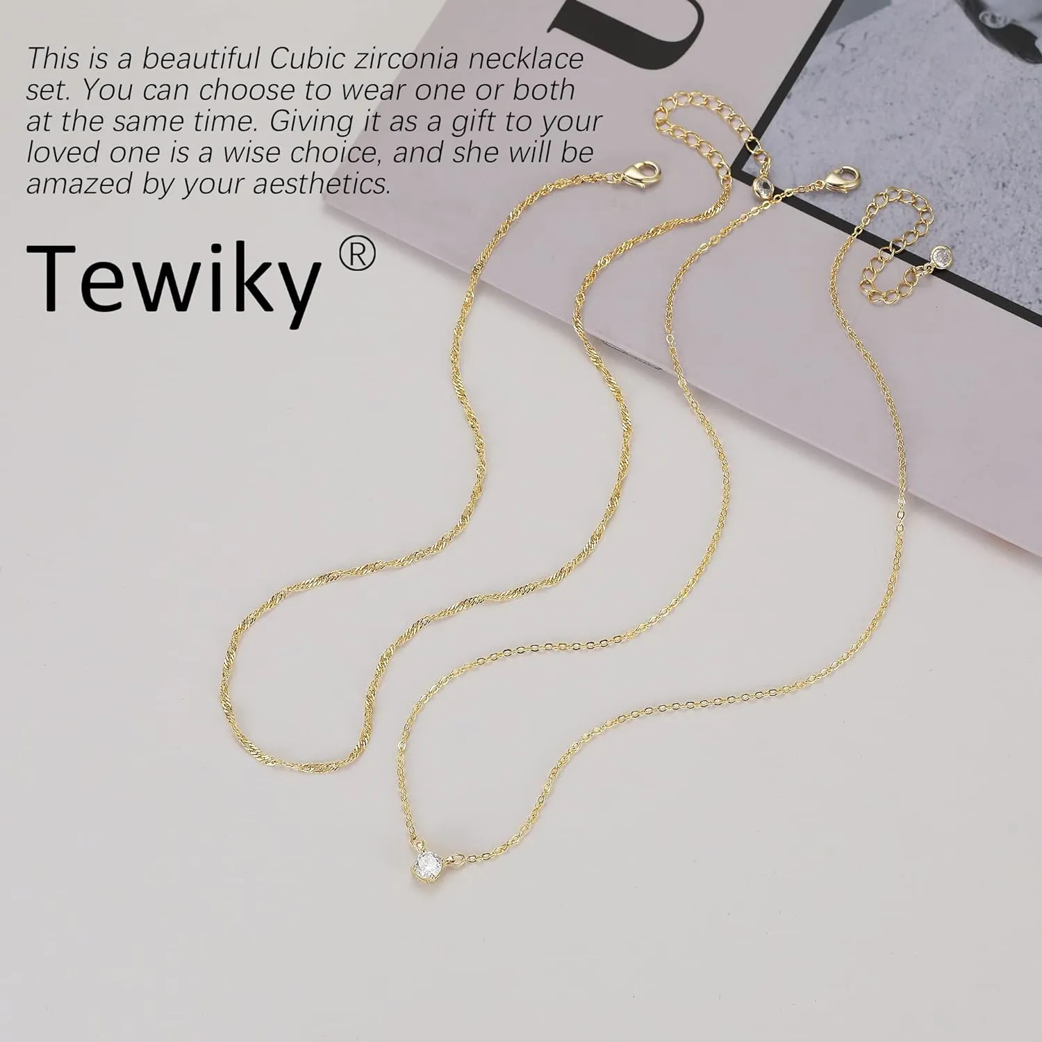 Diamond Necklaces for Women, Dainty Gold Necklace 14K Gold Plated Long  Lariat Necklace for Women Trendy Gold Necklace Jewelry Gifts for Girls -  China Jewelry and Gift price