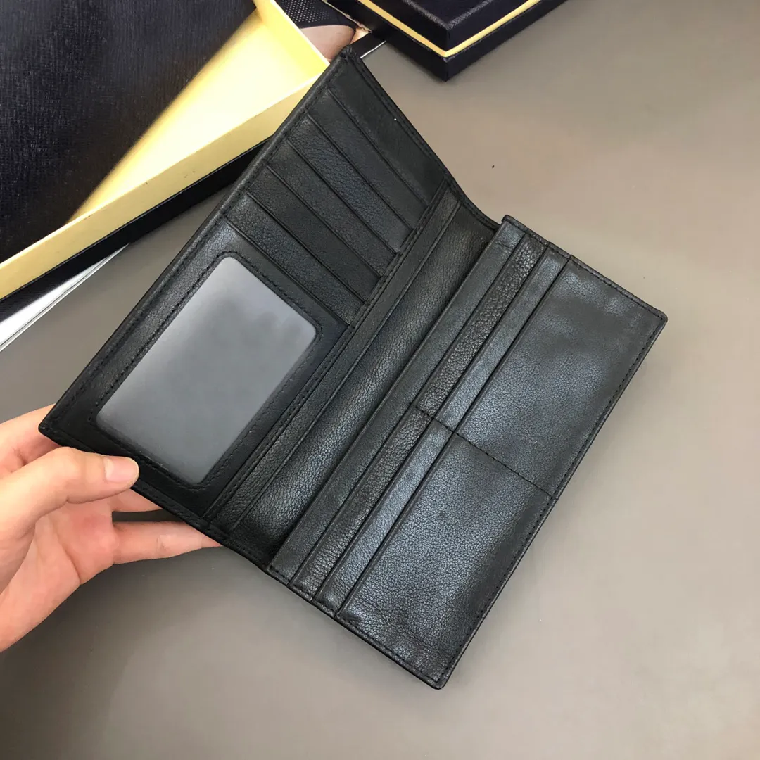 men Designer Long Wallet Designer Luxury Handbag Coin Storage Bag Portable Crossbody Zipper Passport Case Pen Original Box