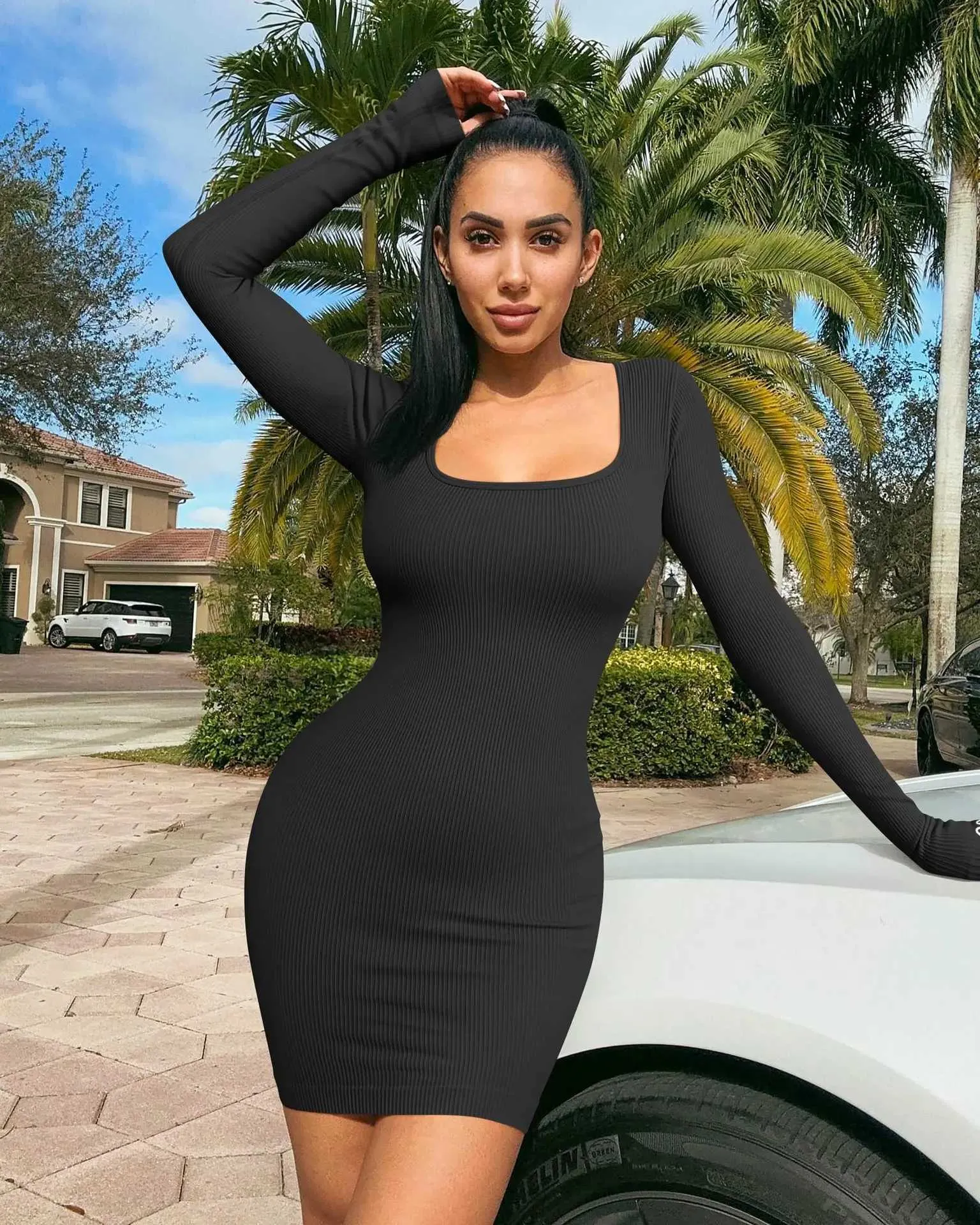 Sexy Womens Tummy Control Bodycon Ribbed Jumpsuit With Long Sleeves And  Shorts Fall Outfit 20231UXE From Lyq669, $7.78
