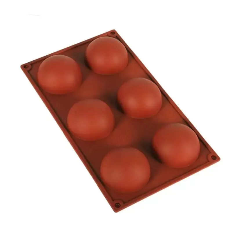 Orange Silicone Molds for Candy - Semi Sphere Chocolate Molds