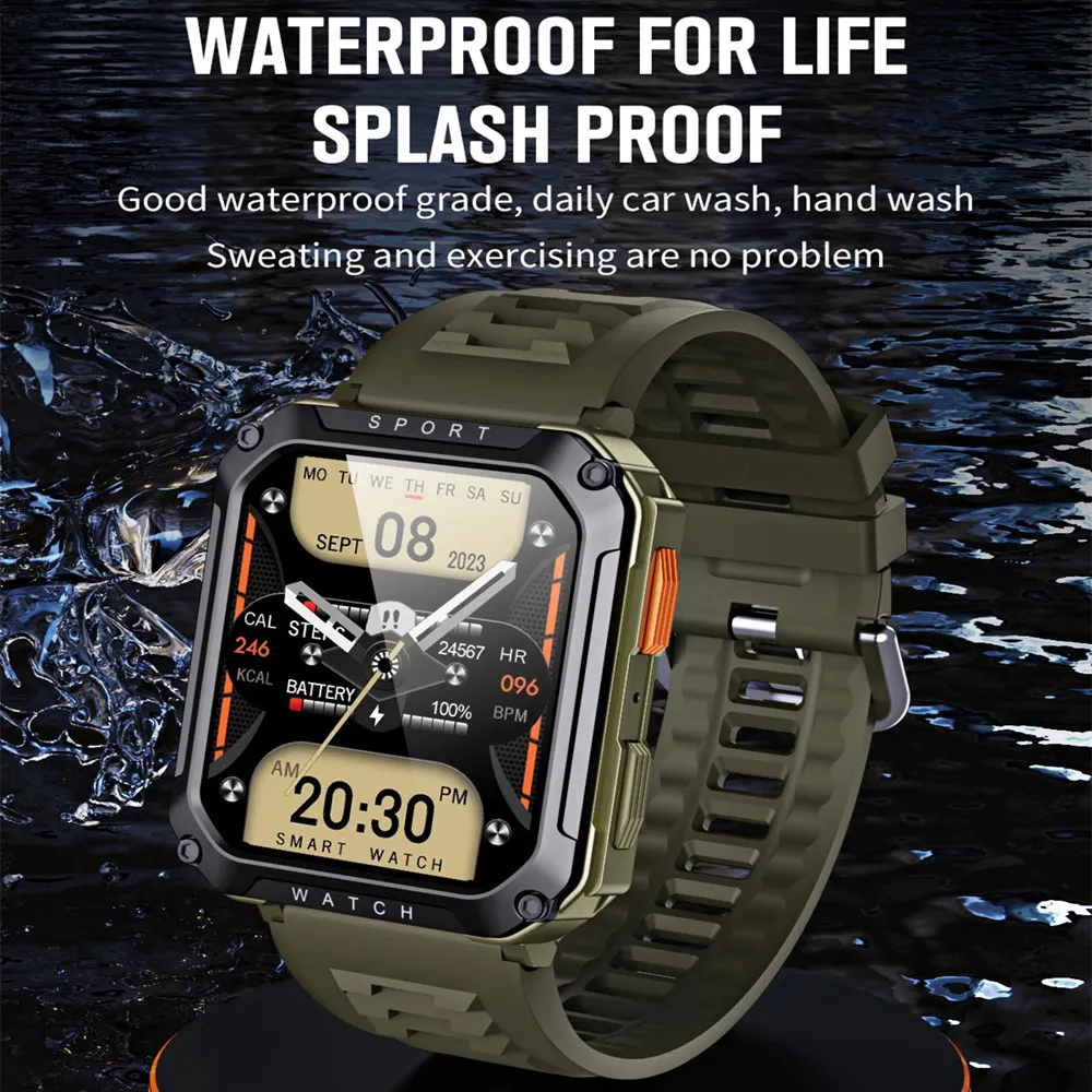 Sport Tracker Smartwatch T8 PRO BT Call Waterproof Heart Rate Blood Oxygen Monitor Hombre Reloj Smart Watch for Men Outdoor