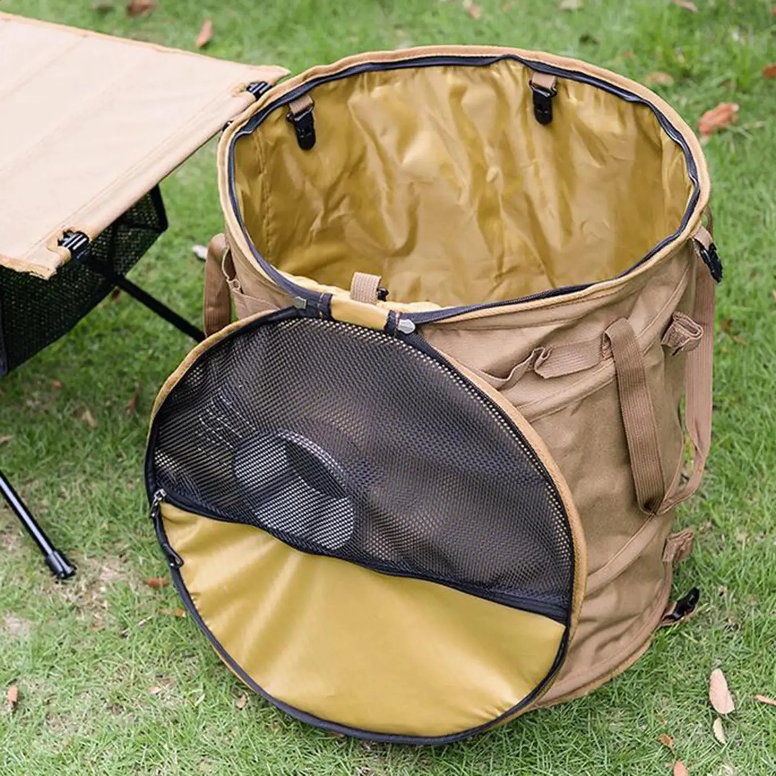 Outdoor-Taschen Camping Mülleimer faltbar schmutzige Kleidung Korb tragbare  wiederverwendbare faltbare Garten Hof Tasche Lagerung für Picknick 231109