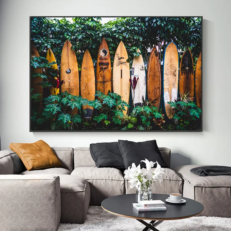 5 'tabla de surf colgante de pared decoración de tabla de surf