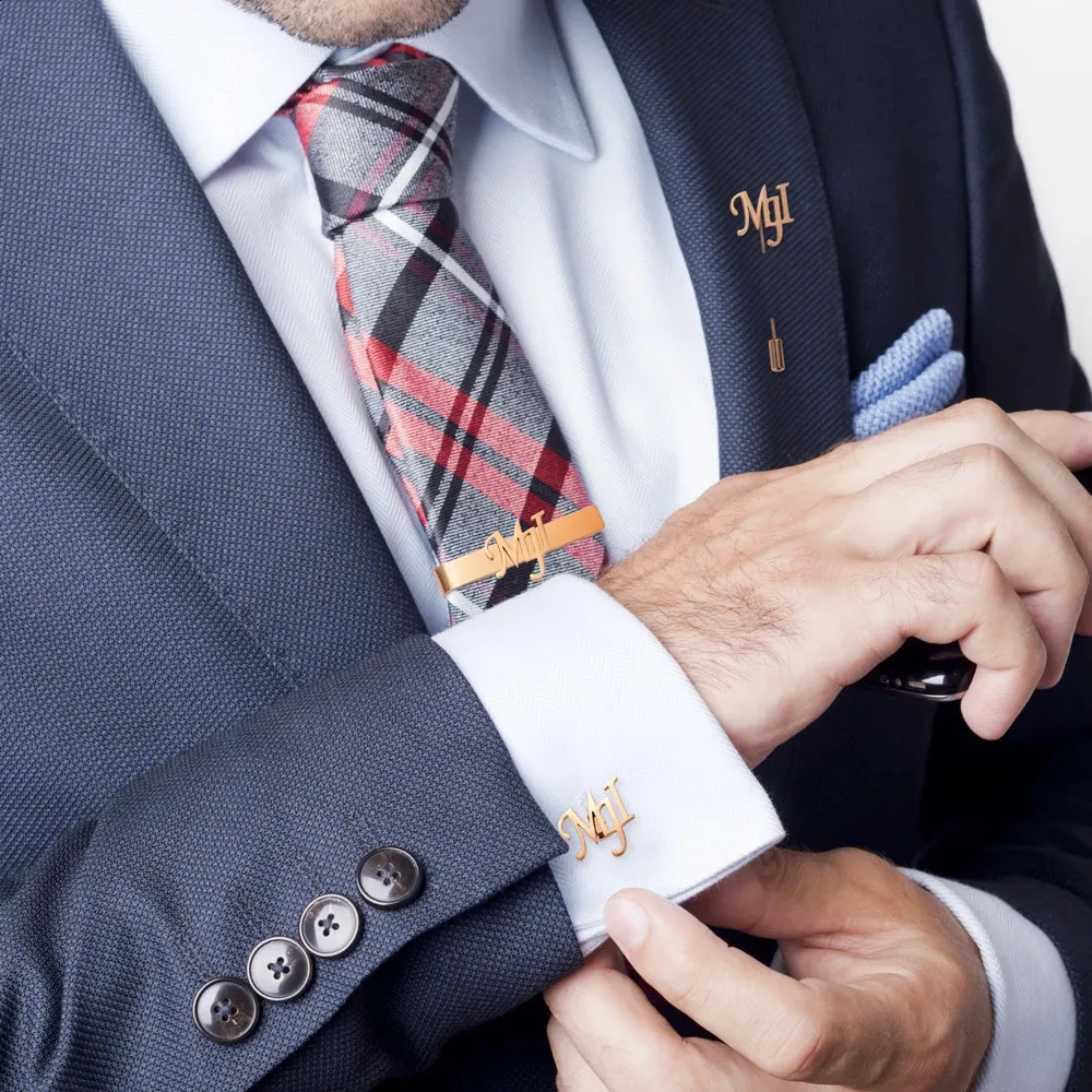 how to wear tie pin and cufflinks