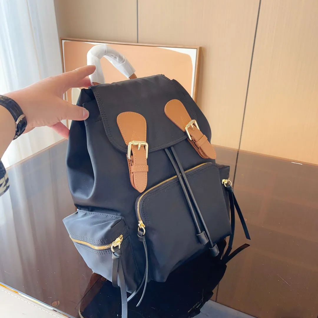 Classic designer backpack luxury brand purse backpack female purse nylon waterproof bag ladies plaid purse luggage