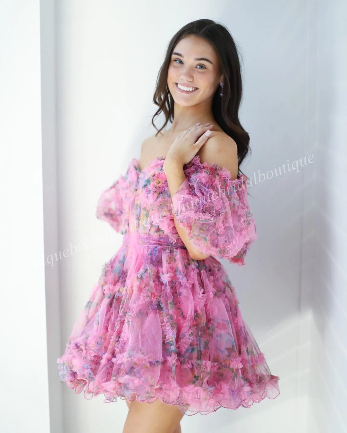 sachin and babi light blue dress Pink Floral Dresses