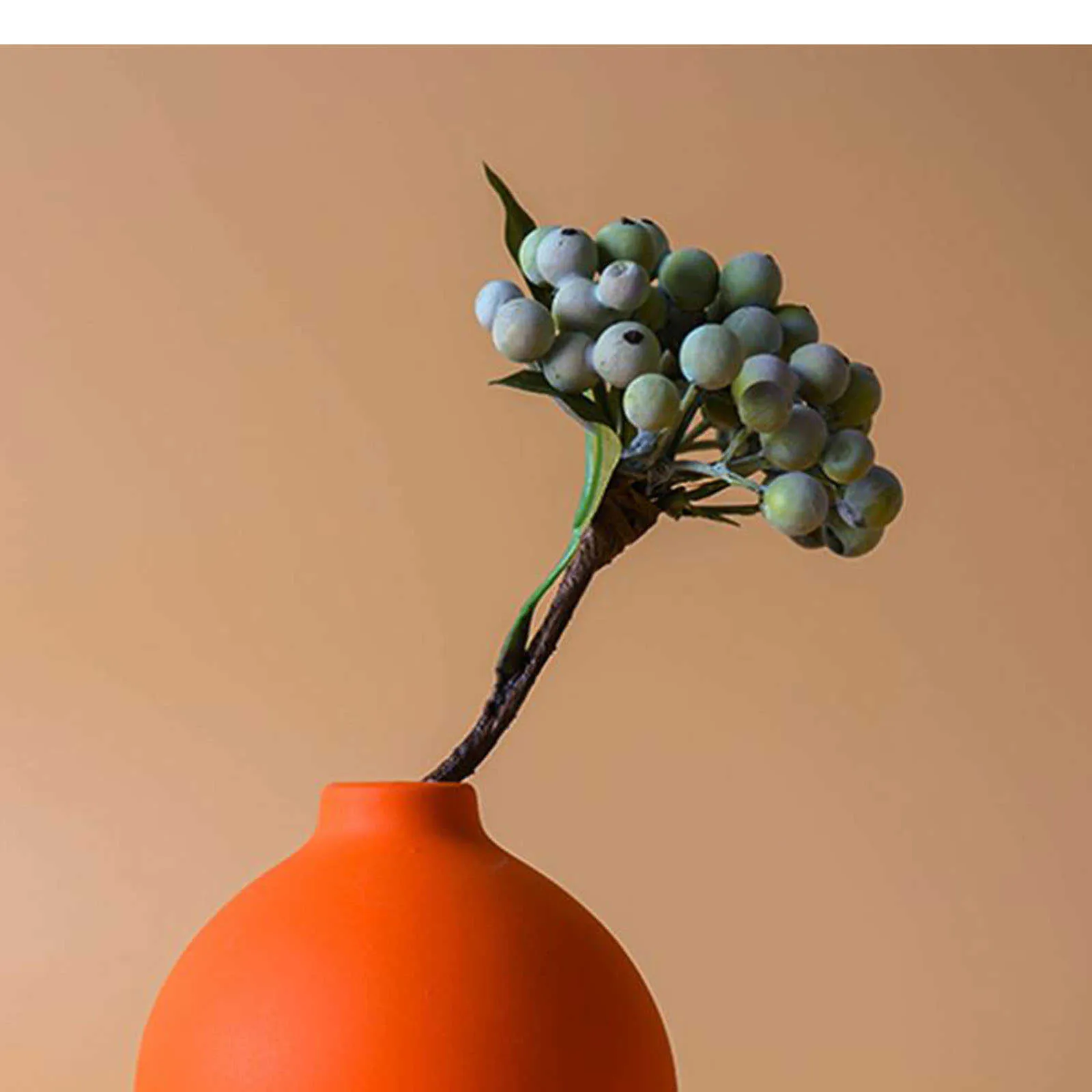 Vaso In Ceramica Geometrico Nordico 20 Cm - Rosa, Moderno, Per Fiori Secchi O Freschi - Decorazione Da Tavolo - 2