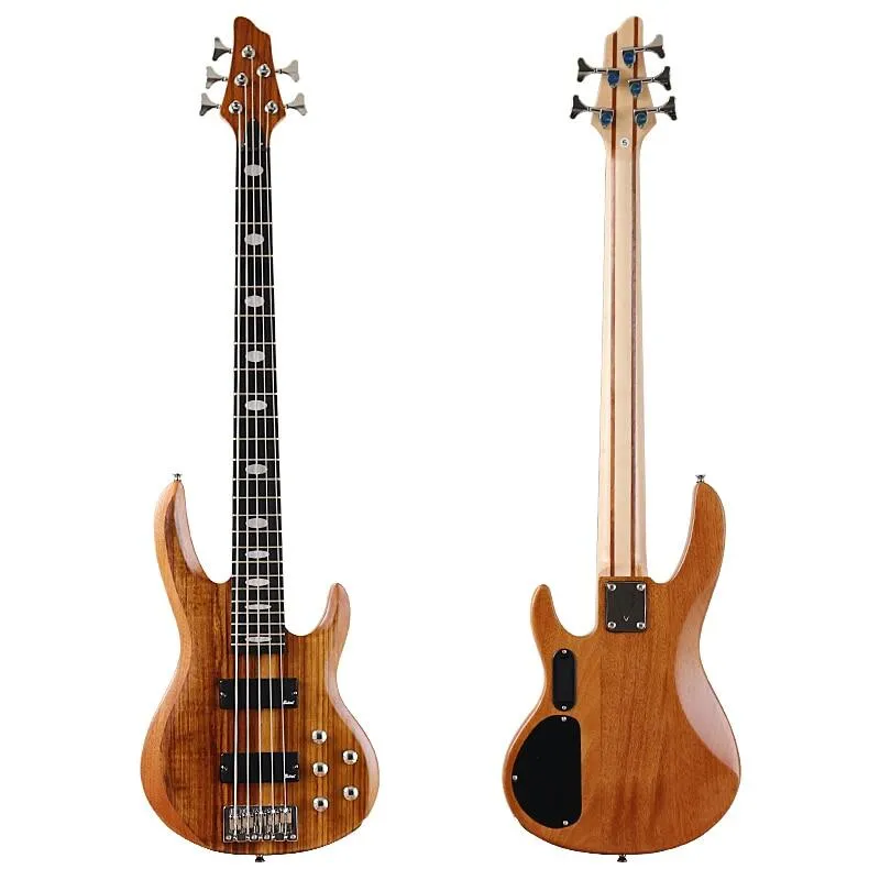 HUASHENG 43 5 String Electric Short Neck Bass Guitar Kit Solid Okume Wood  Finish With Bag, Picks, And Accessories OEM/ODM From Musicianguitar,  $276.85