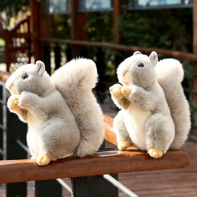 20cm Grey Squirrel Plush Toy Lifelike Hamster Stuffed Animal With Fluffy Hair Perfect Birthday Gift For Kids From Angelbaby1818 10.1 DHgate.Com