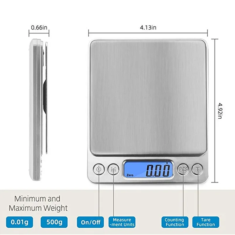 Báscula Digital de cocina para joyería, balanza pequeña de 3000g/0,1g para  alimentos, peso Digital de gramos y onzas, con LCD/tara