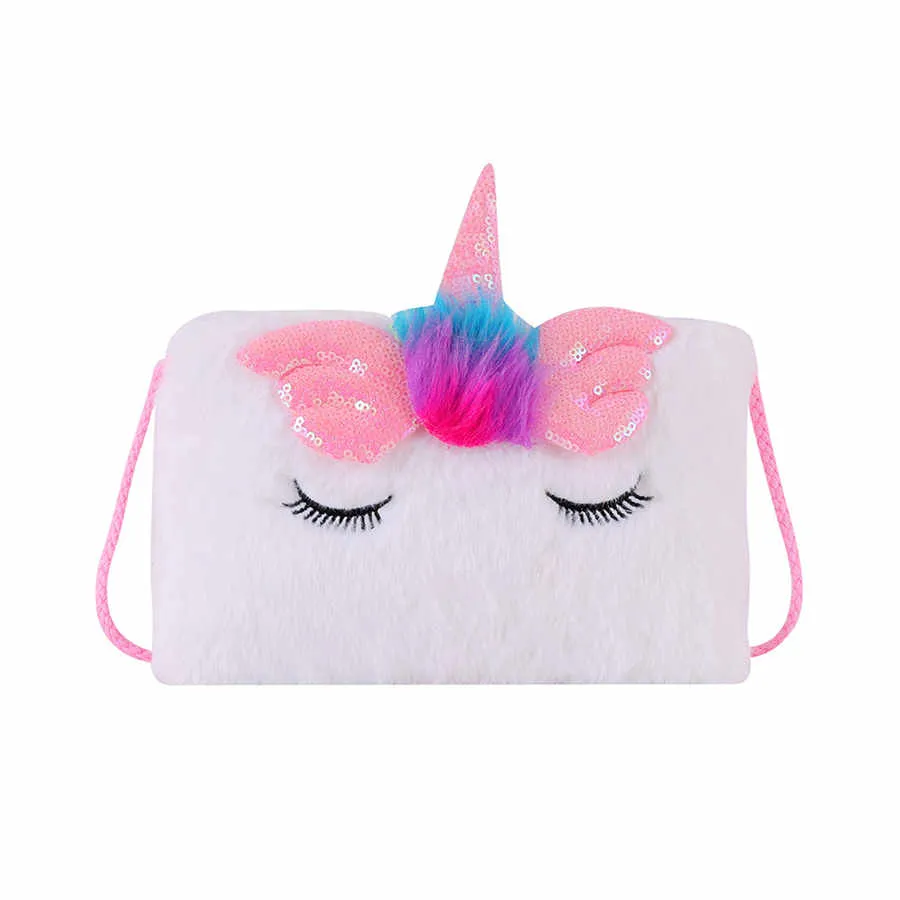 Plush Unicorn Mini Sling Fluffy Shoulder Bag For Kids Popular Wholesale Purse And Handbag For Girls From Amazing9999 1.6 DHgate.Com