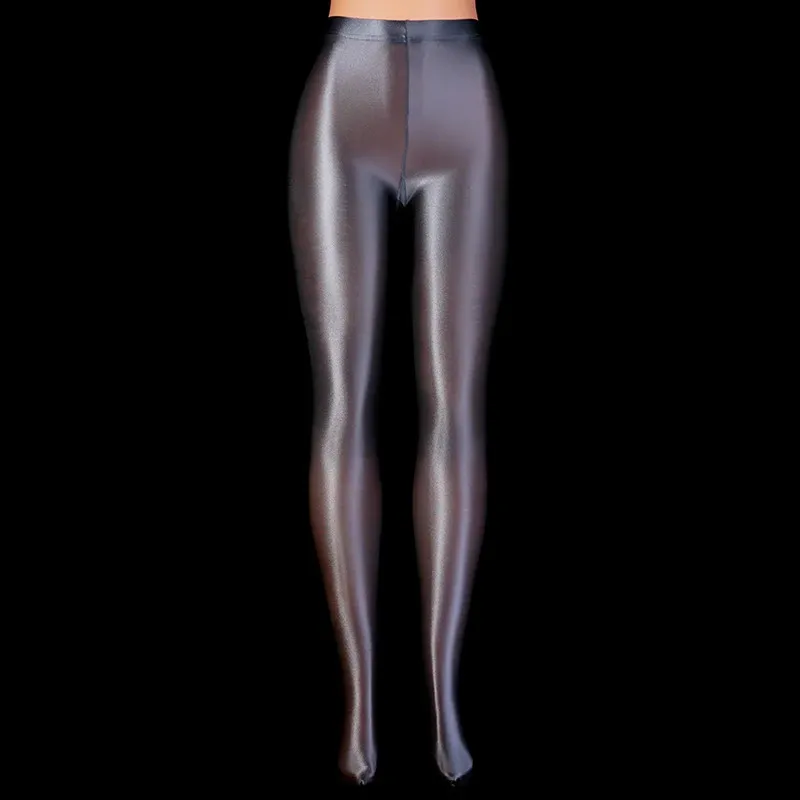 Sexy Shiny Satin Translucent Leggings For Women Perfect For
