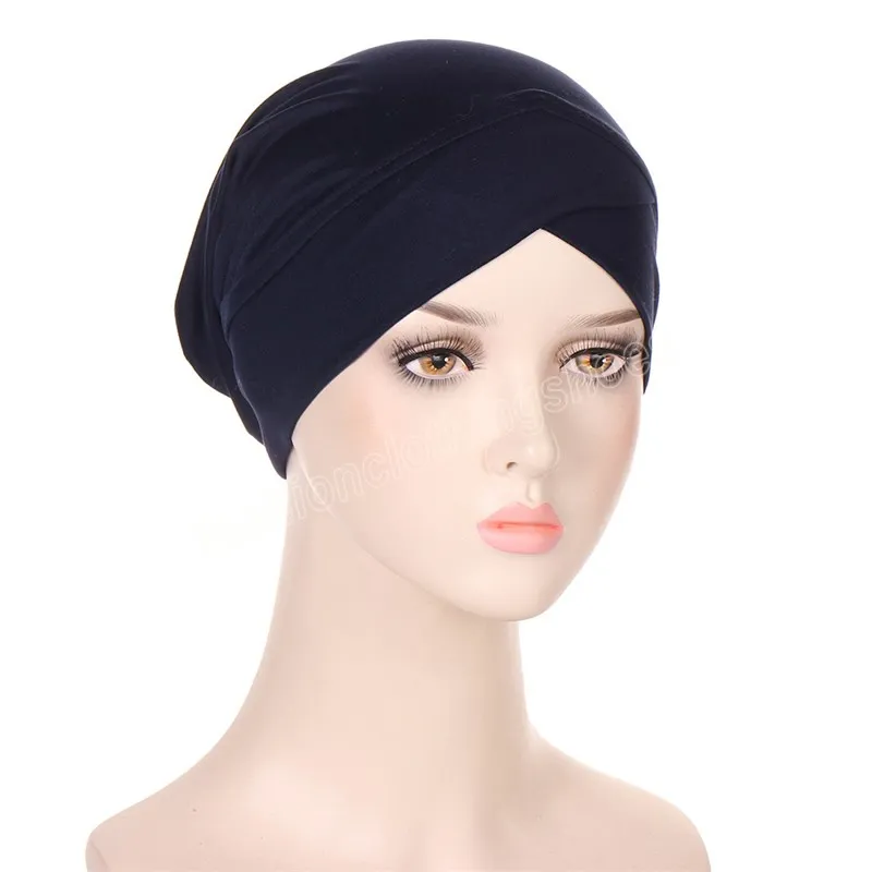 Acheter Chapeau Turban extensible pour femmes musulmanes, casquette de  chimio, perte de cheveux, écharpe de tête, casquette Hijib