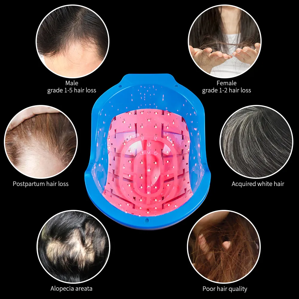 New Home Use 272 Diodes 678nm Hair Regrowth Laser Helmet Anti Hair Loss Treatment Hair Growth Cap Hair Loss Head & Hair Therapy Massager