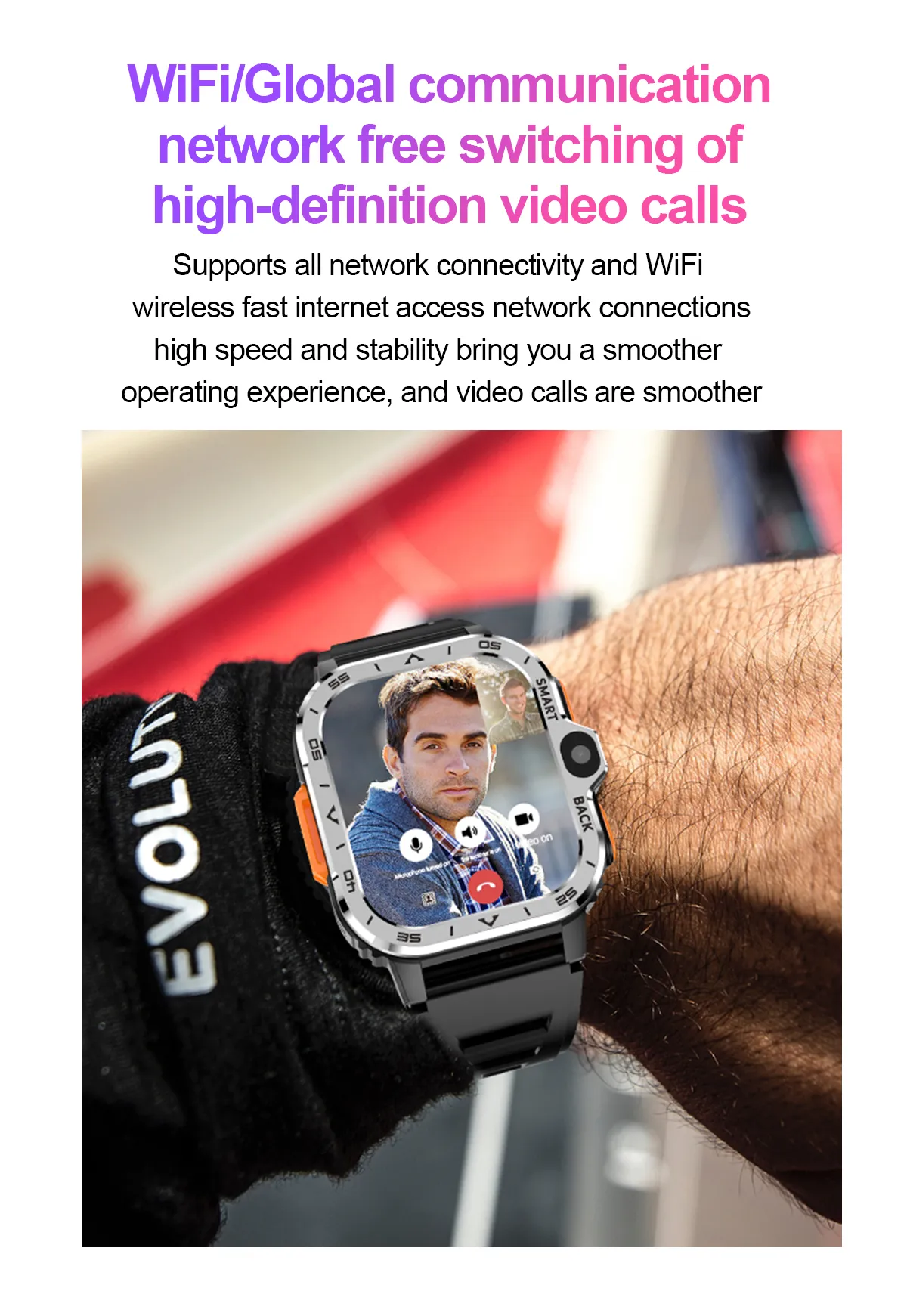 Full Touch 2.0 Android 4G LTE Smart Wwatch GPS Wi Fi 128 8 Smart Watches Reloj Inteligente SIM Ultra Watch