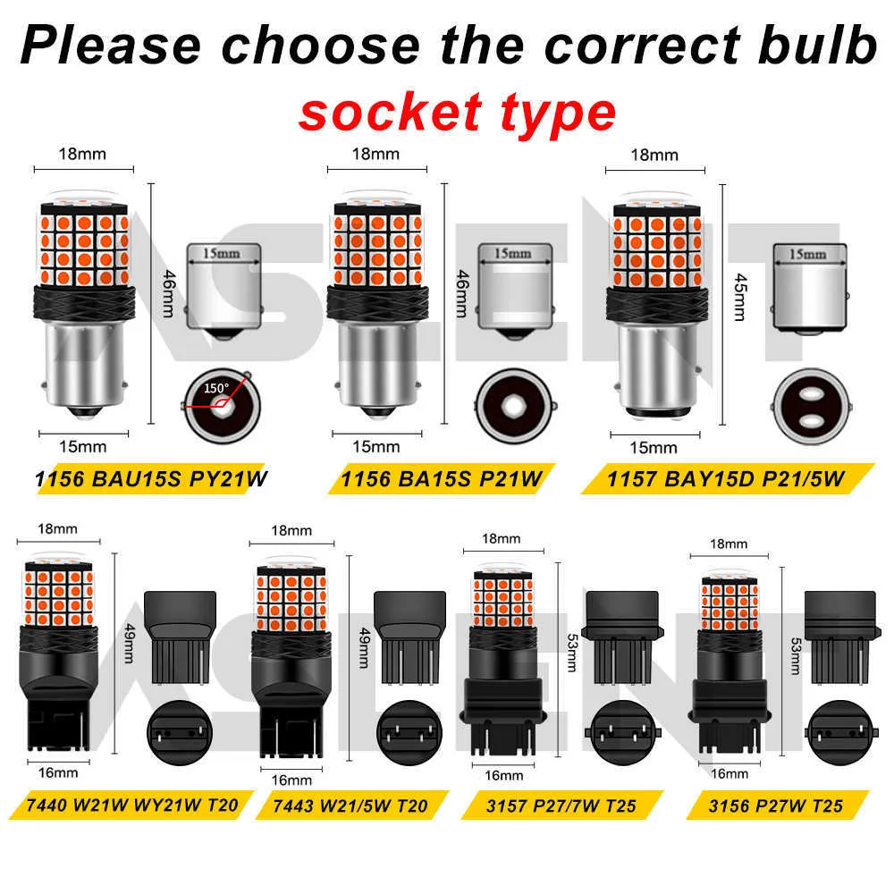 Cheap 1pc Dual Color 1157 BAY15D P21/5W Led T20 7443 W21/5W Led Bulb T25  3157 P27/7W Car DRL Turn Signal Lamp Auto Lights Bulb 12V Switch