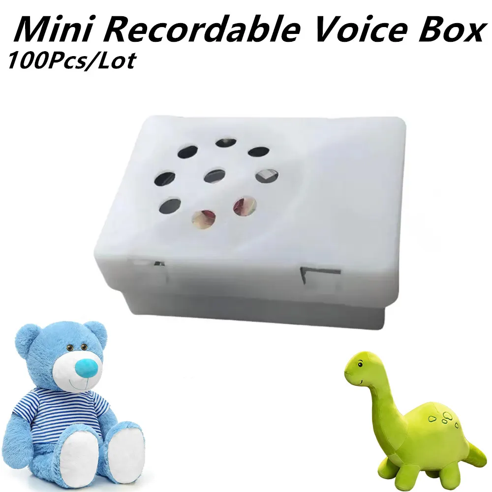 DHgate 100Pcs Lot Toy Stuffed Animal Sound Squeeze Box Music Speaker Recordable Voice Box for Plush Doll DIY Accessories Electronics