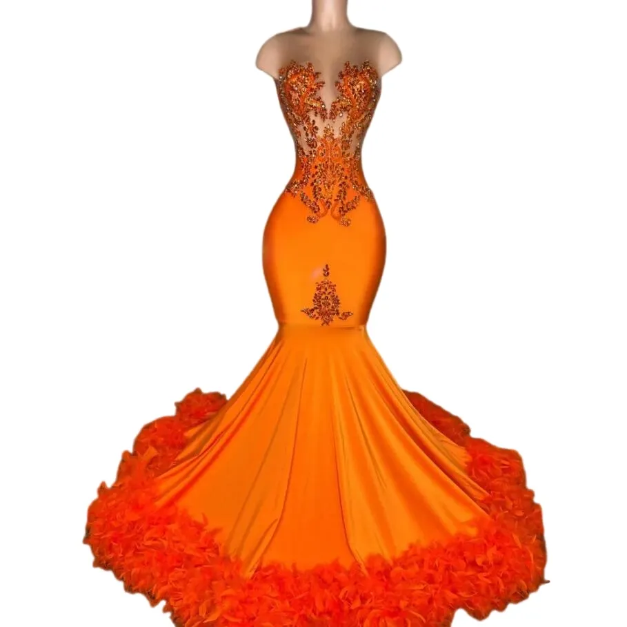 open lace back dress sparkle mermaid orange sequins long prom dress with slit ,DS4495  DSProm