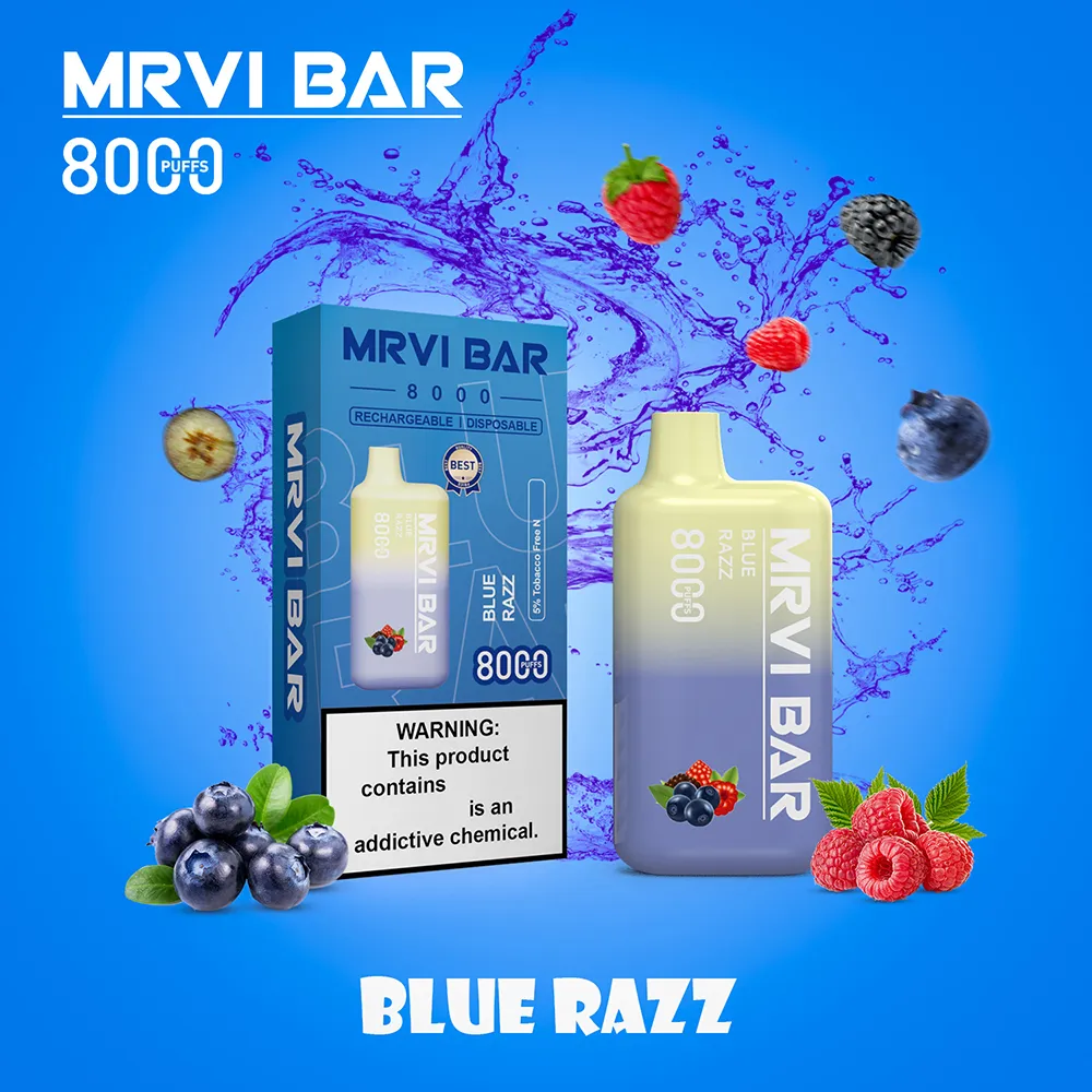 MRVI BAR 8000 Puffs Vape Pen With 650mAh 5000mah Battery, 15ml Prefilled  Pod, And 10 Flavors In Stock Now! From Sellernick, $3.75