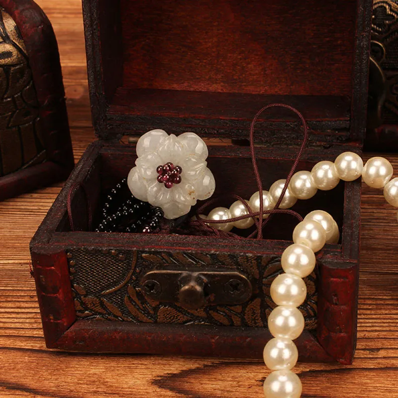 12 Uds. Mini Caja De Joyería Decorativa De Latón Antiguo