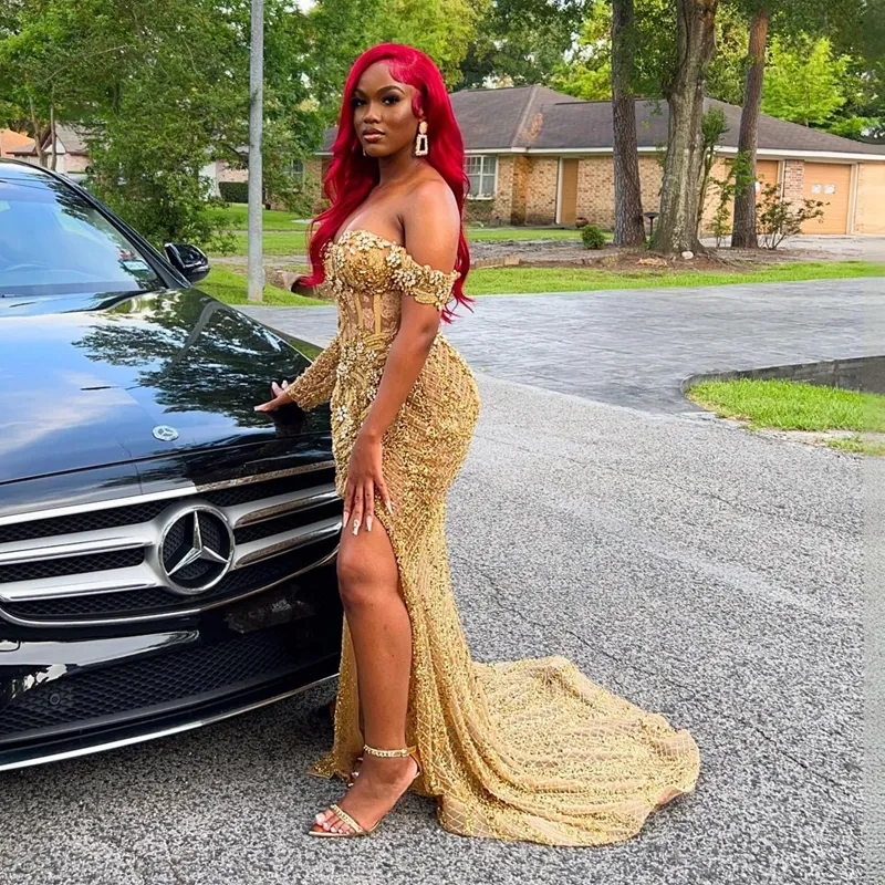 gold dress and heels 13 Dazzling Shoe Styles to Wear With Any Gold Dress