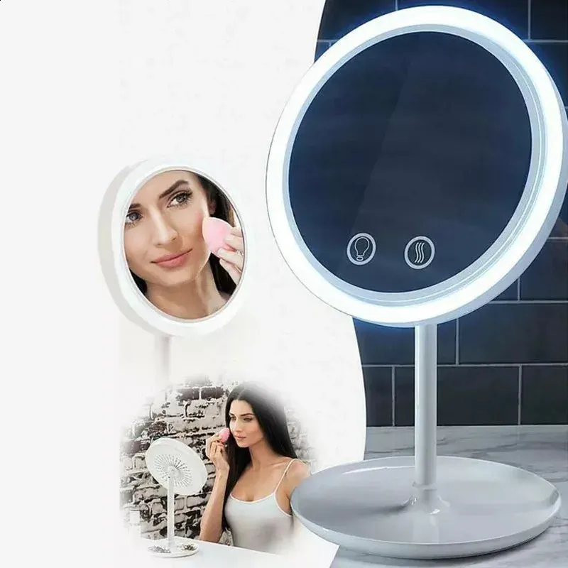X5 Magnifying LED Vanity Mirror With Fan Function And Touch Screen