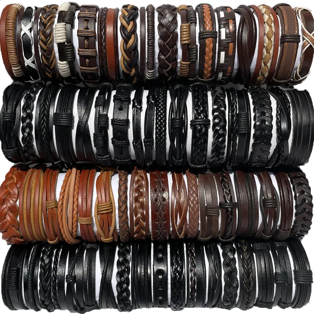 Mens leather bracelets wholesale deals