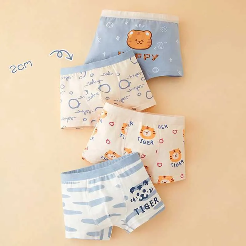 Panties Cotton Kids Underwear 2023 Korean Cartoon Car Boxers for Boys  Teenage Plaid Panties Shorts Boy Cute Underpants 2 4 8 12 14 YearsL23116