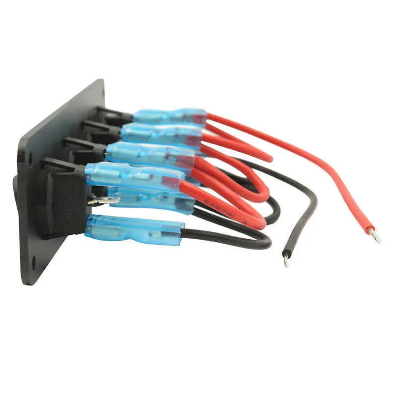 RUNCCI-YUN 12V Pannello Interruttore,Pulsante Interruttore Rotondo,12V 3 Gang Pannello